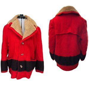 Vintage Hudson's Bay Coat from Marlboro, 100% Wool, Antler Buttons, Size 44